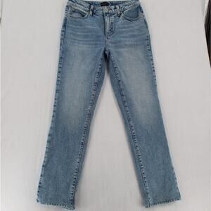Talbots Signature Straight Leg Jeans Women Size 4 Medium wash Classic Mid Rise